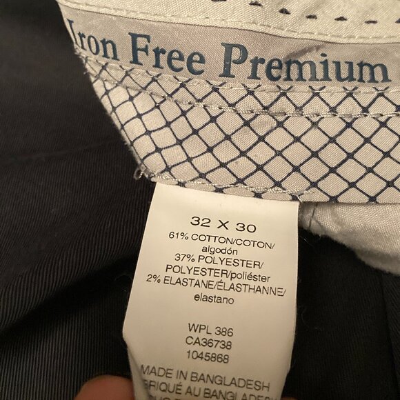 Mens Dark Blue 32X30 Pleated Haggar Dress Pants - Picture 7 of 7